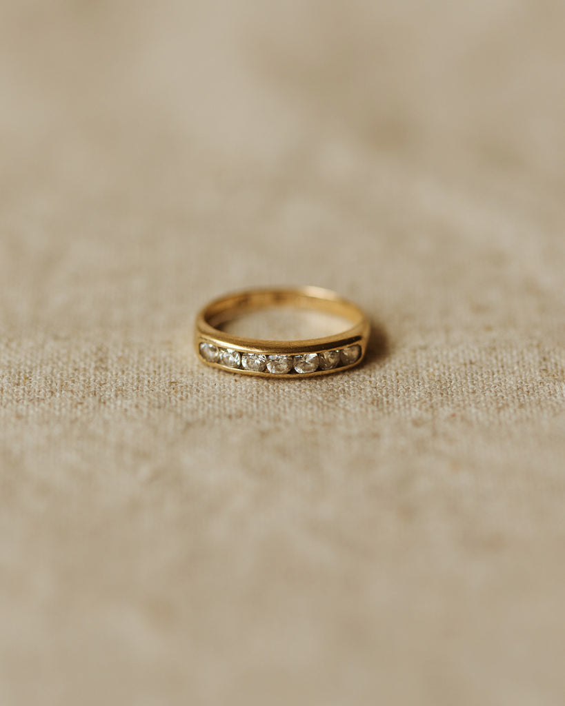Peggy Vintage 9ct Gold Half Eternity Ring