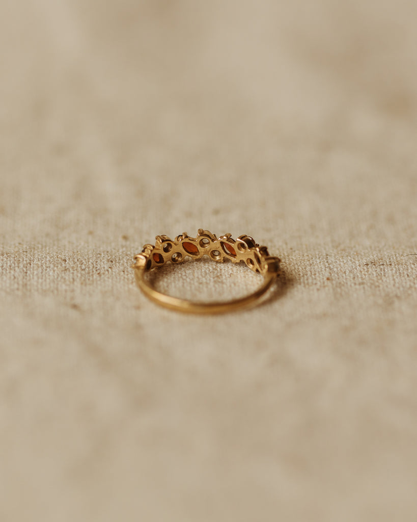 Francine Vintage 9ct Gold Garnet Ring