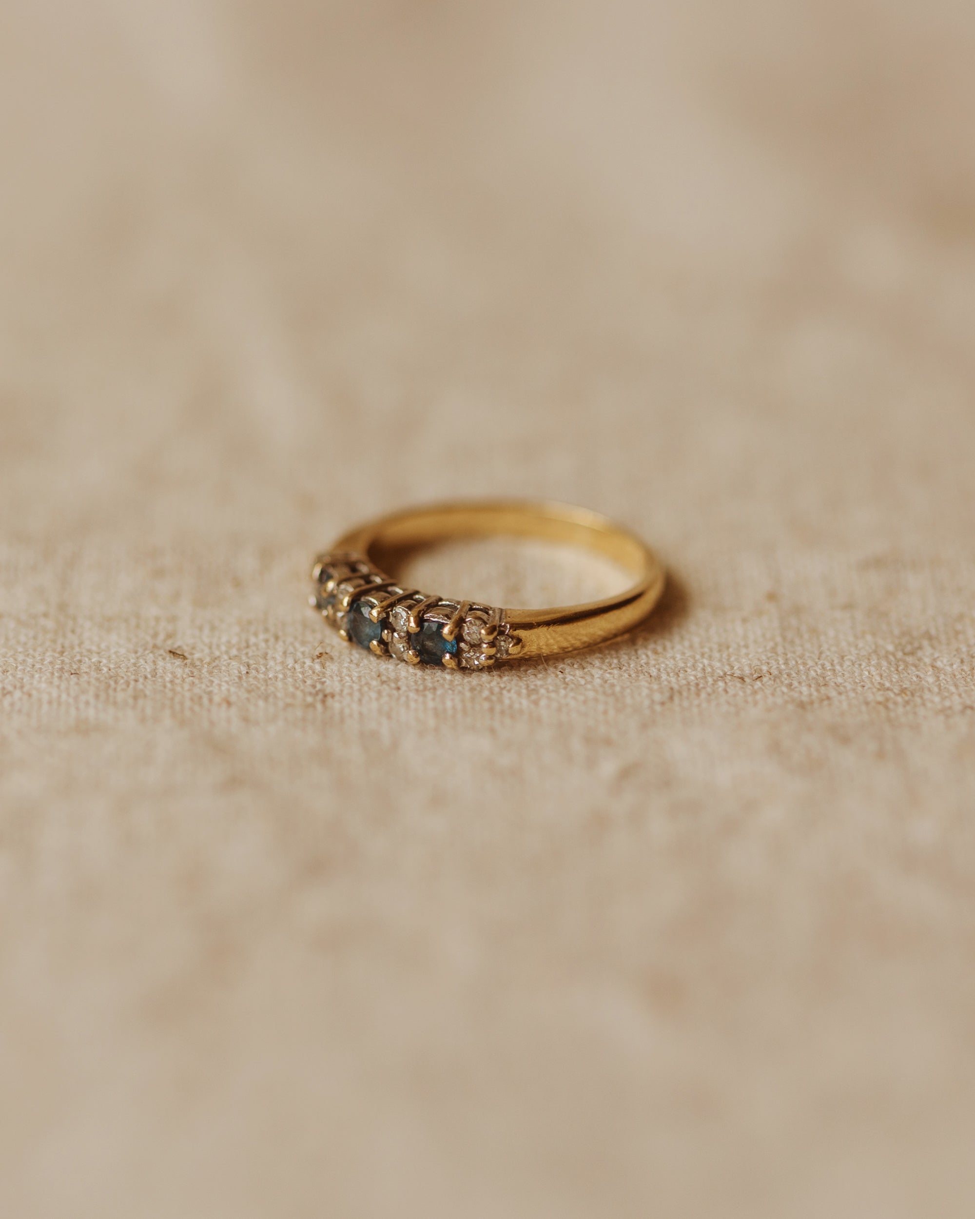 Alina Vintage 9ct Gold Aquamarine & Diamond Ring