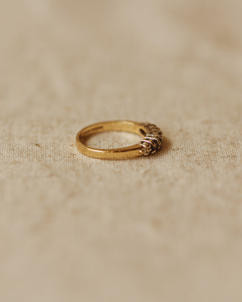 Alina Vintage 9ct Gold Aquamarine & Diamond Ring