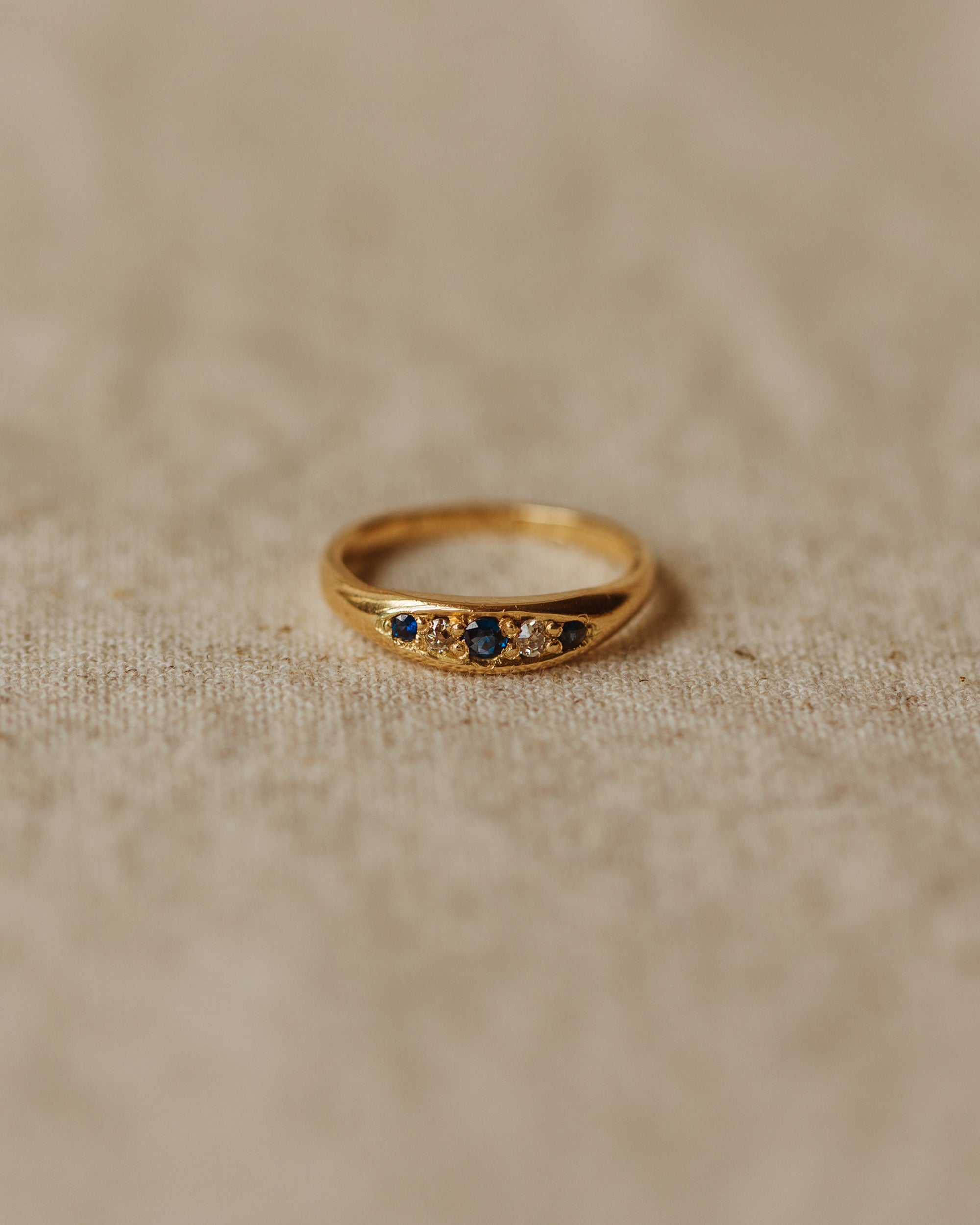 Clara 1914 18ct Gold Sapphire & Diamond Ring