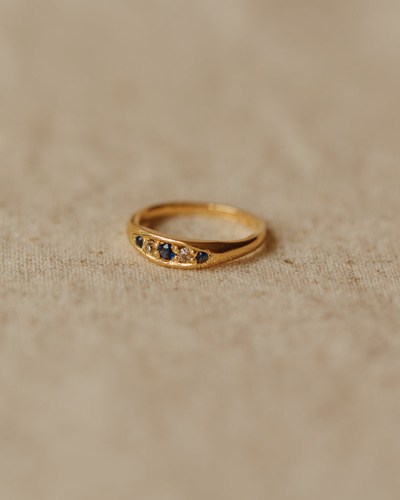 Clara 1914 18ct Gold Sapphire & Diamond Ring