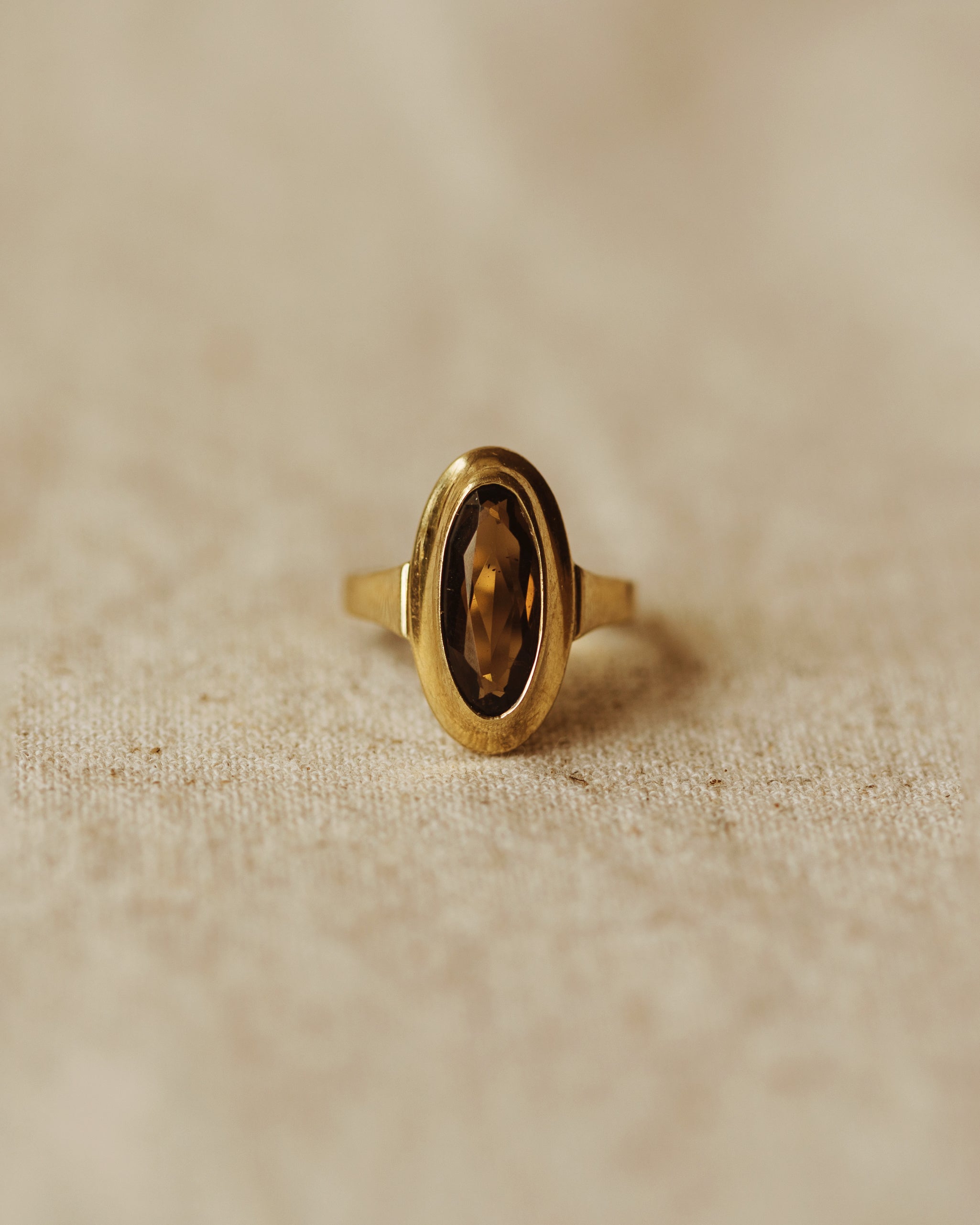 Edalyn Vintage 8ct Gold Smoky Quartz Ring