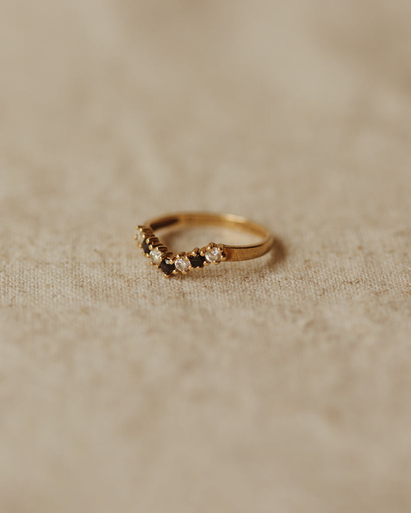 Trudy Vintage 9ct Gold Sapphire Wishbone Ring