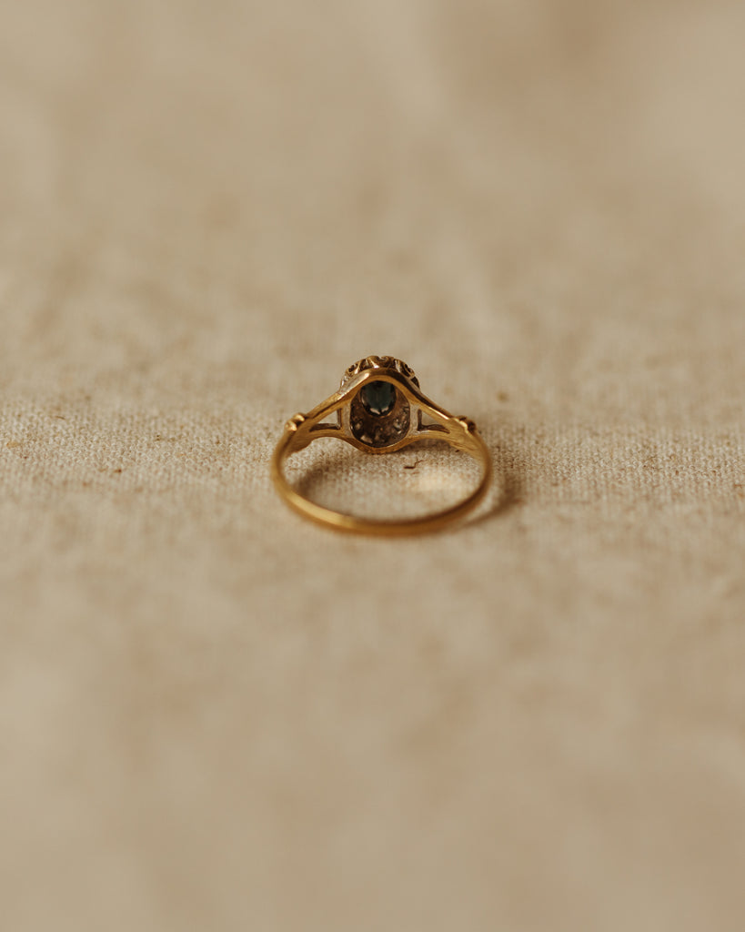 Ethel 1987 9ct Gold Sapphire & Diamond Ring