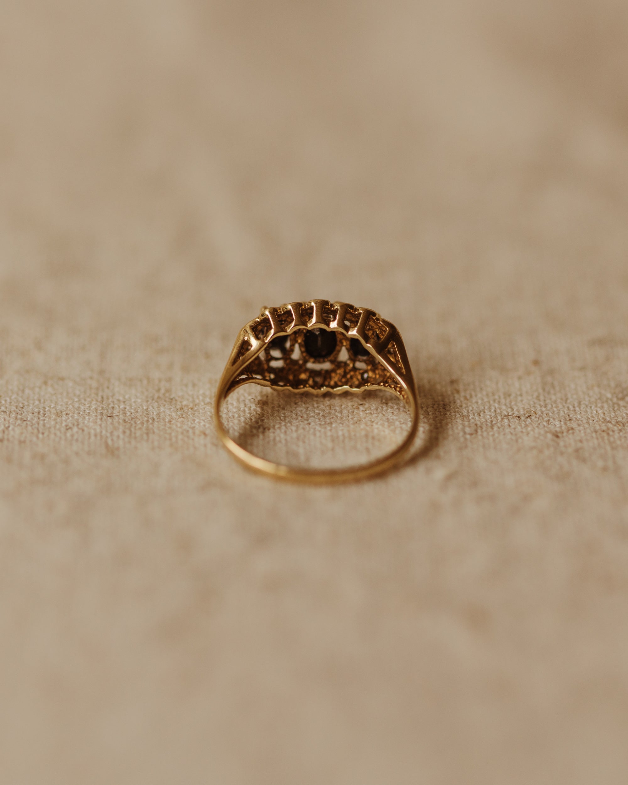 Lillian Vintage 9ct Gold Sapphire & Diamond Ring