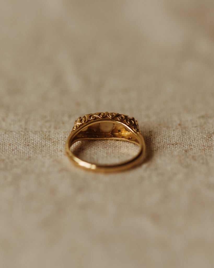 Alberta 1979 9ct Gold Opal & Diamond Ring