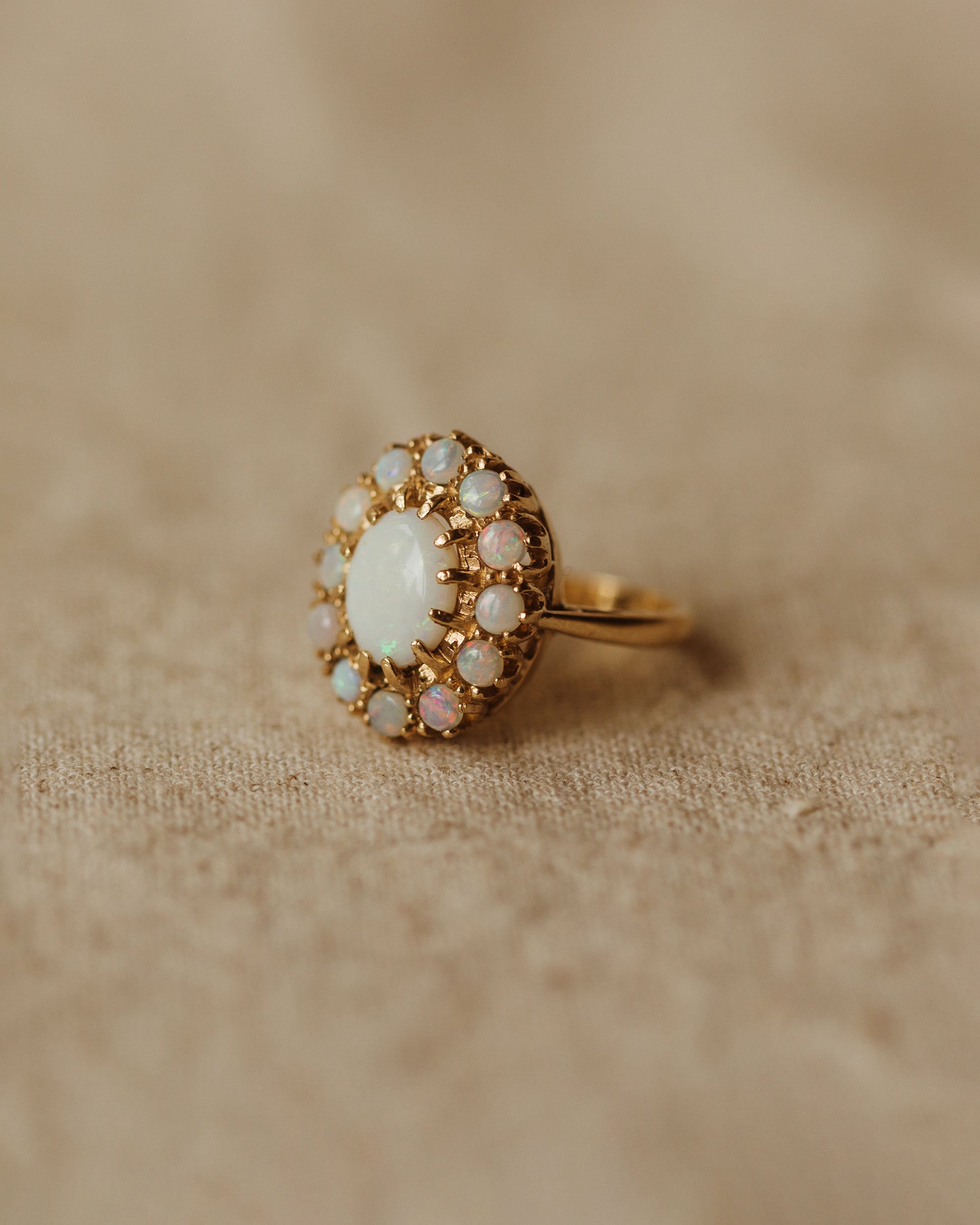 Alma Vintage 9ct Gold Opal Cluster Ring