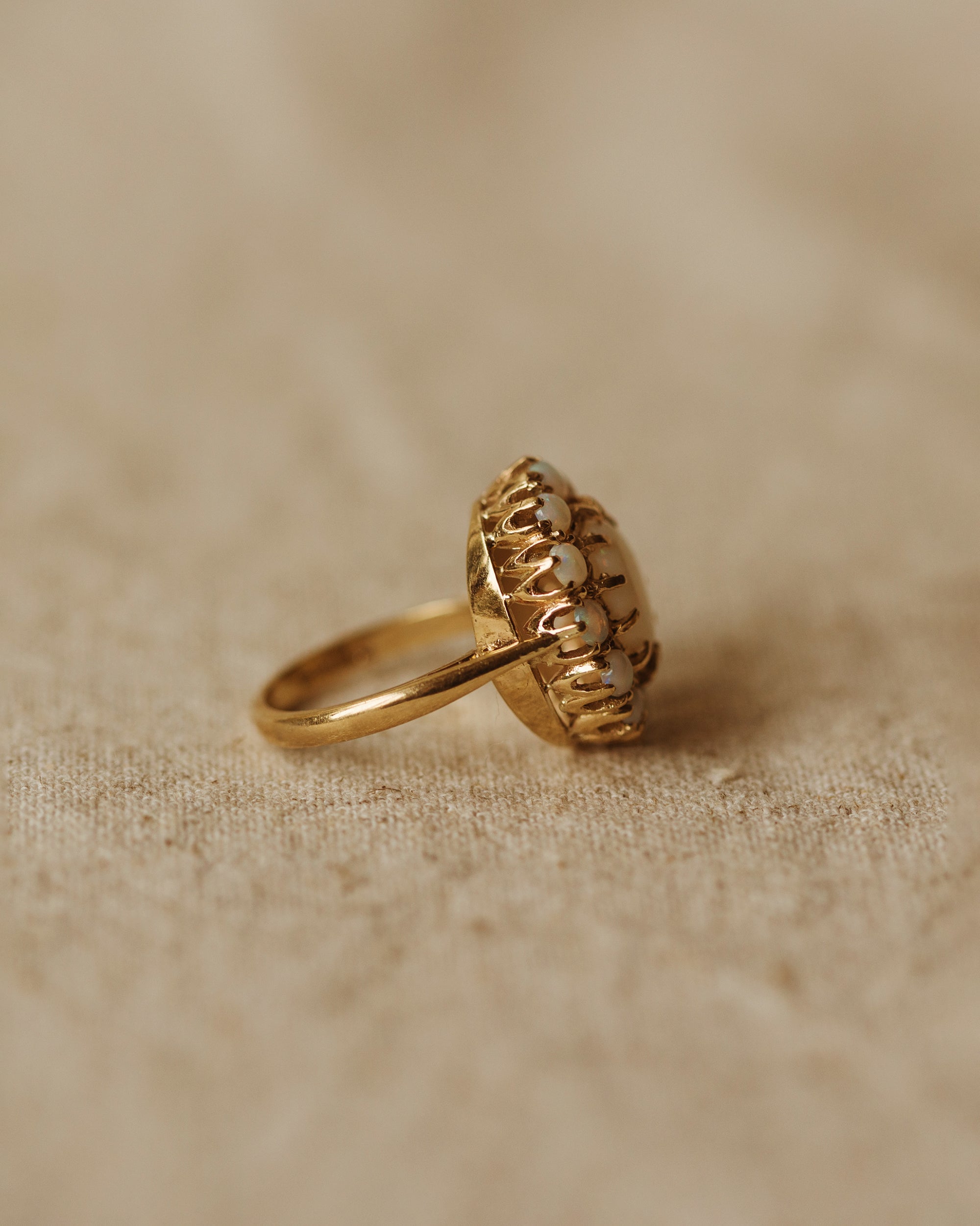 Alma Vintage 9ct Gold Opal Cluster Ring
