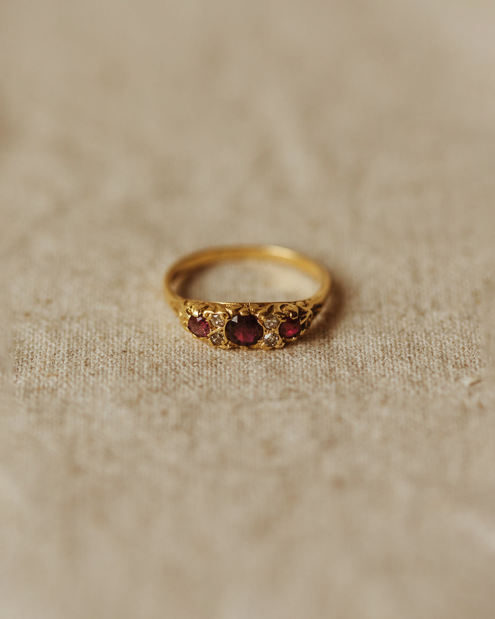 Theodora 1975 18ct Gold Ruby & Diamond Ring