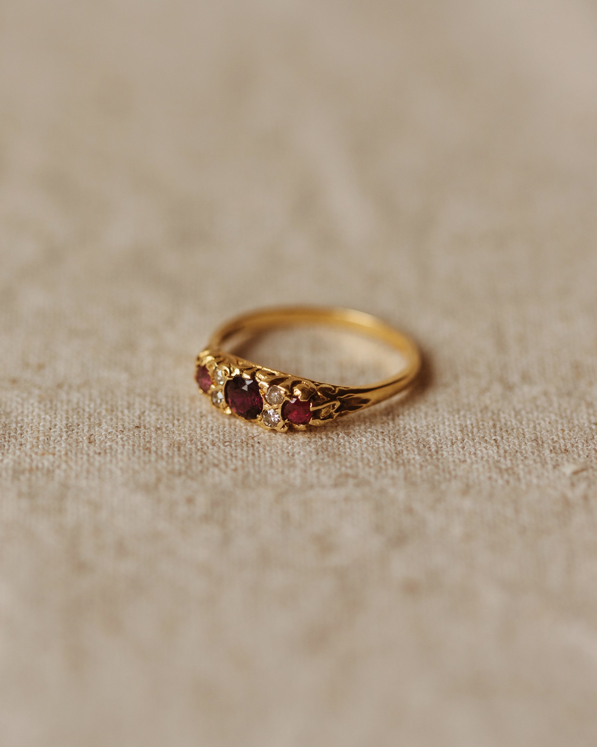 Theodora 1975 18ct Gold Ruby & Diamond Ring