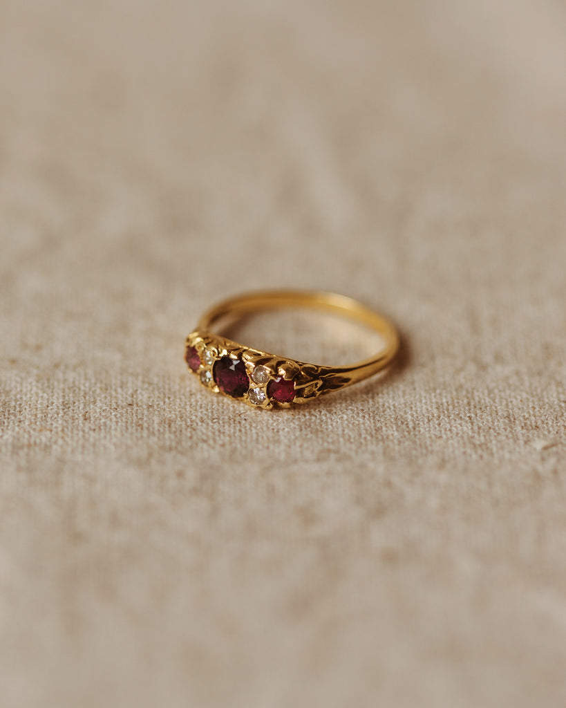 Theodora 1975 18ct Gold Ruby & Diamond Ring