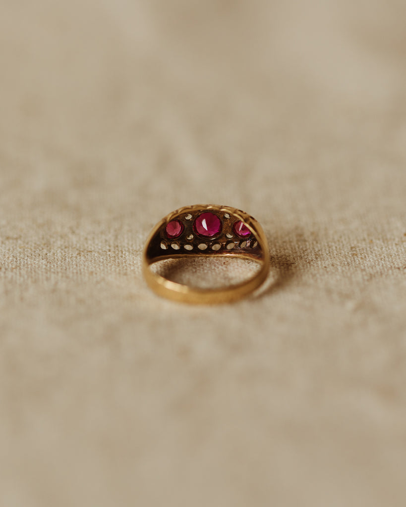 Flossie 1969 9ct Gold Ruby & Diamond Ring