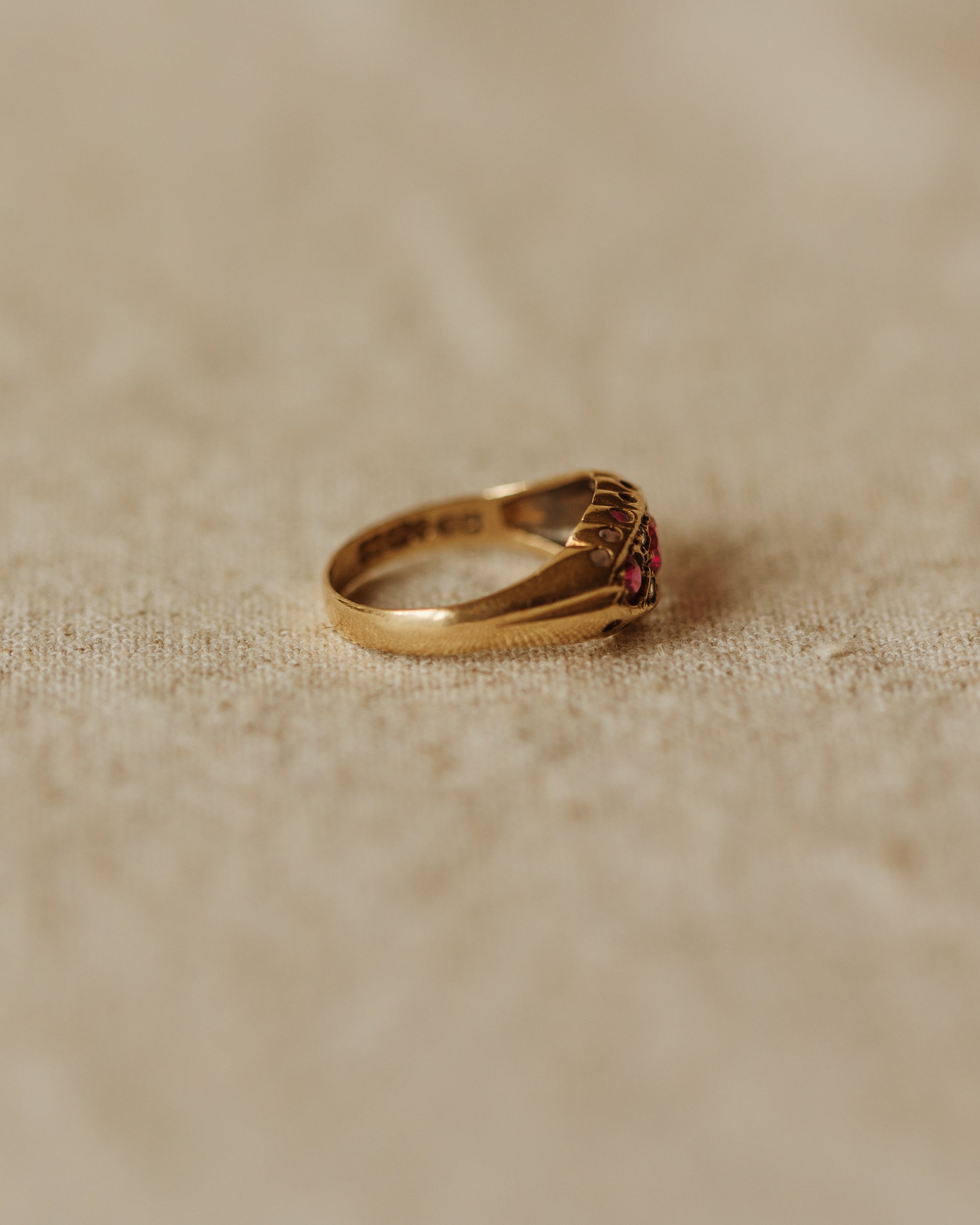 Flossie 1969 9ct Gold Ruby & Diamond Ring