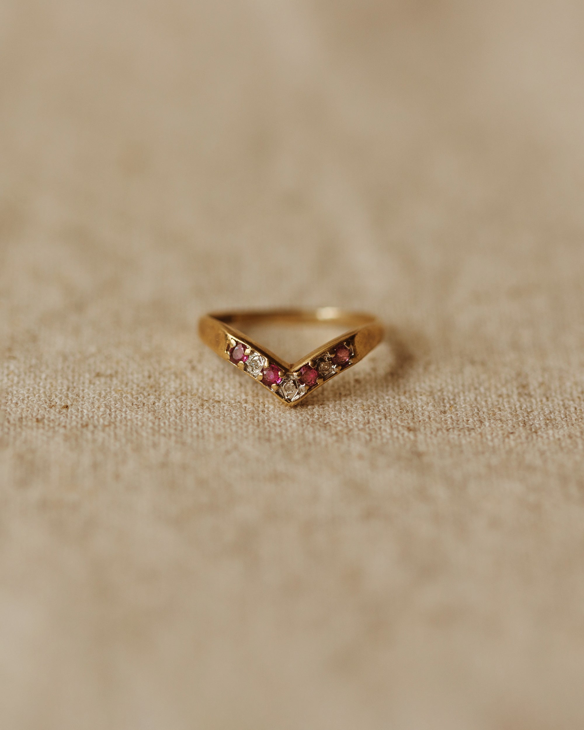 Vintage wishbone best sale ring