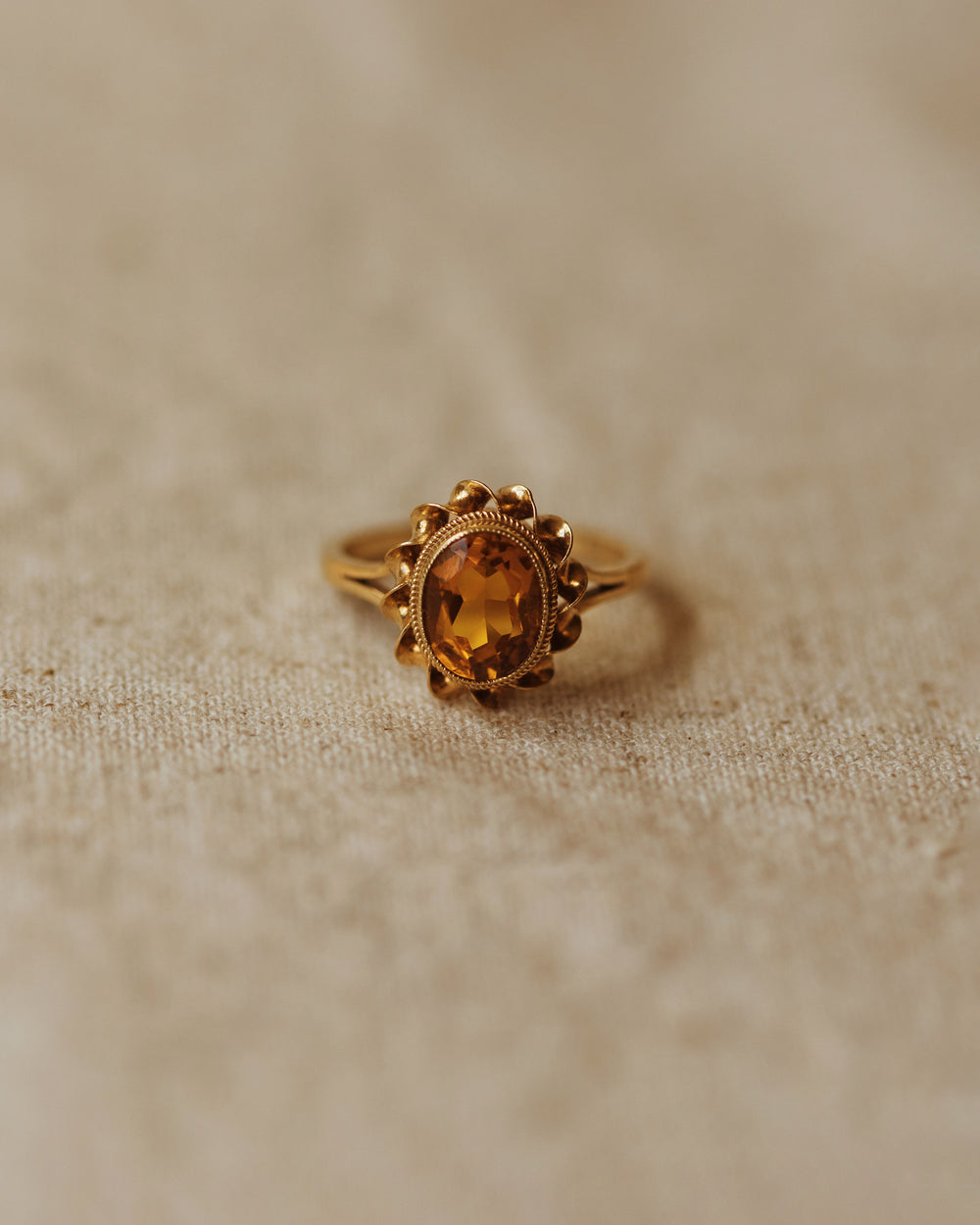 Bertie 1971 9ct Gold Citrine Ring