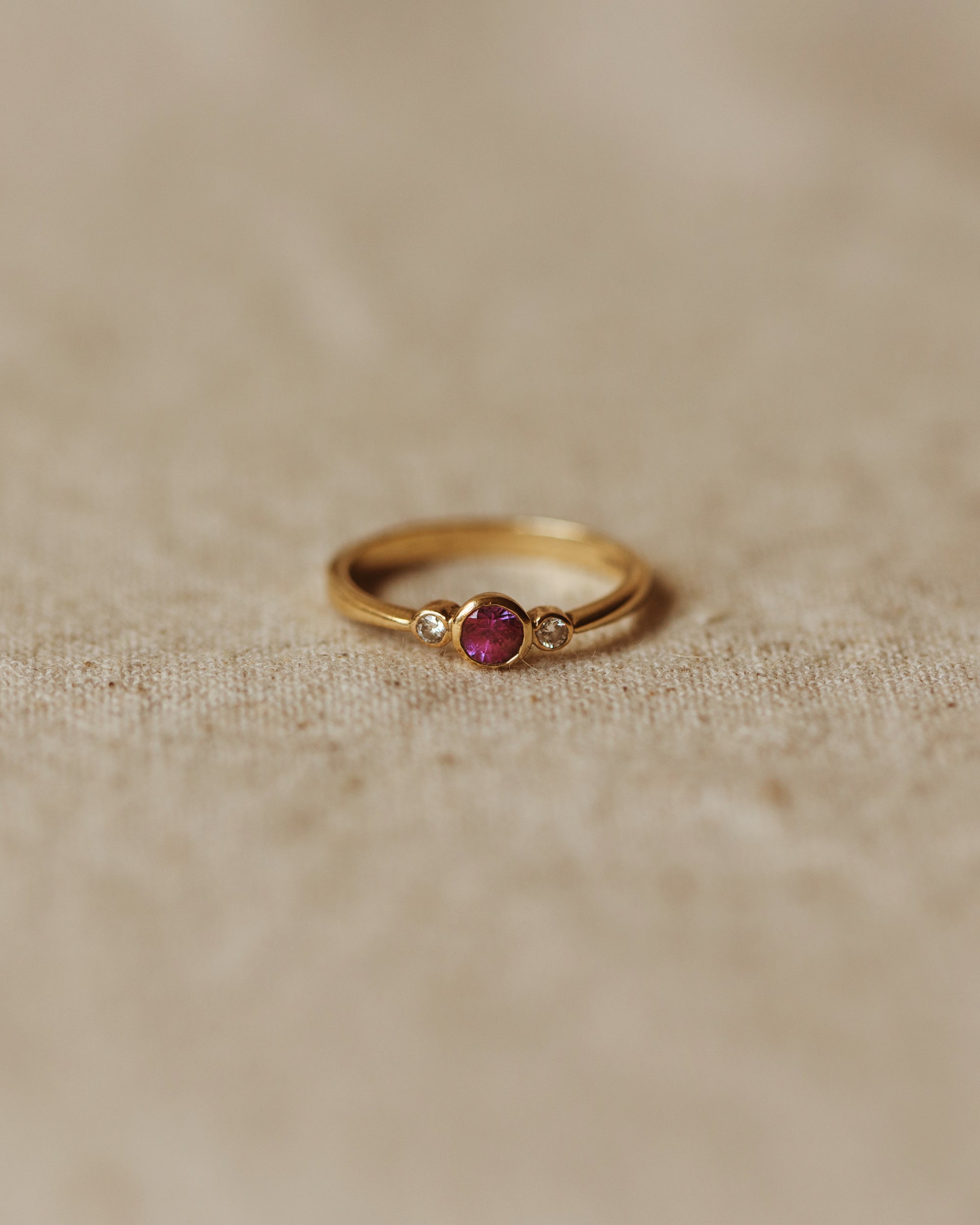 Eliza 9ct Gold Vintage Ruby & Diamond Ring