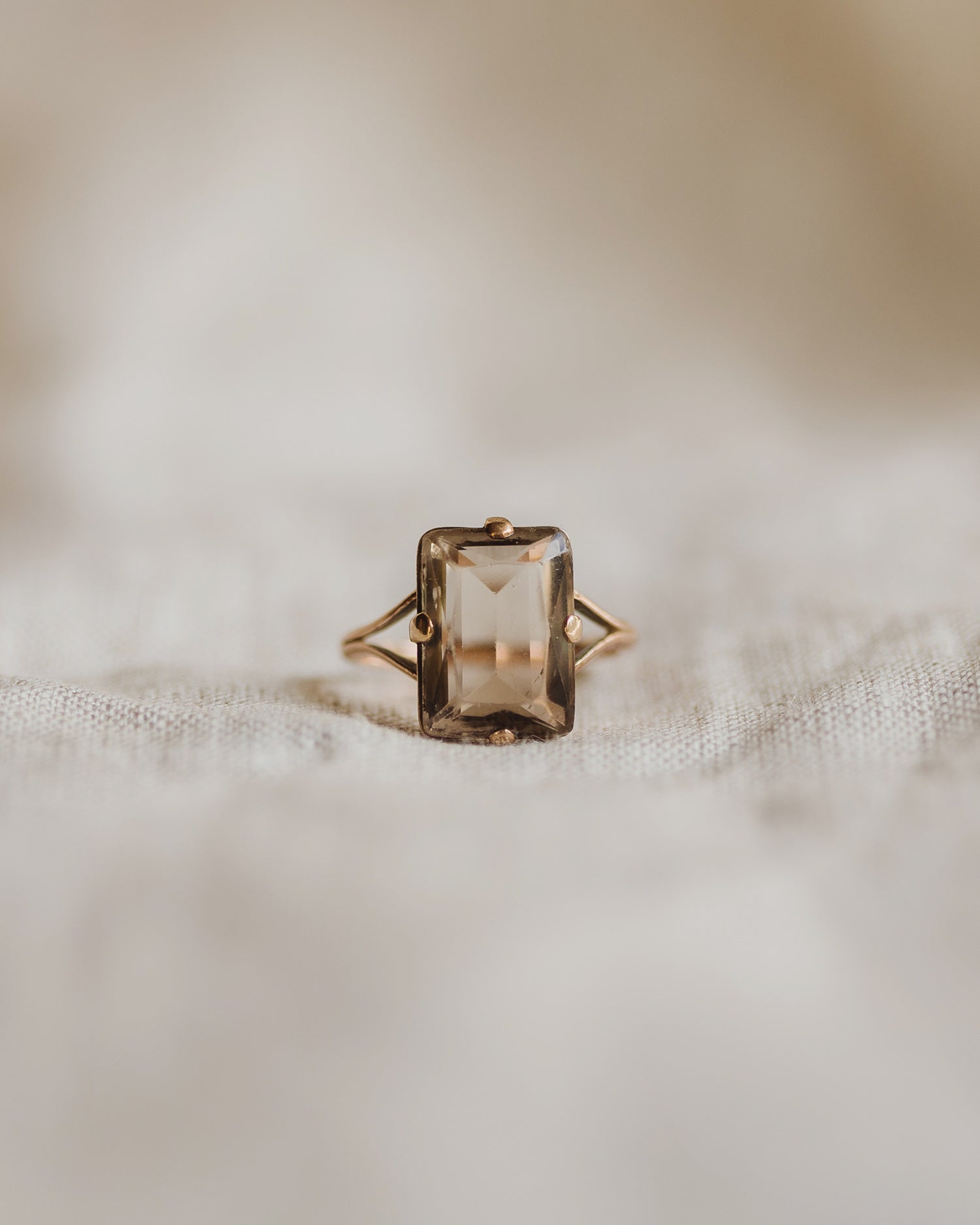 Evelyn 9ct Gold Smoky Quartz Ring