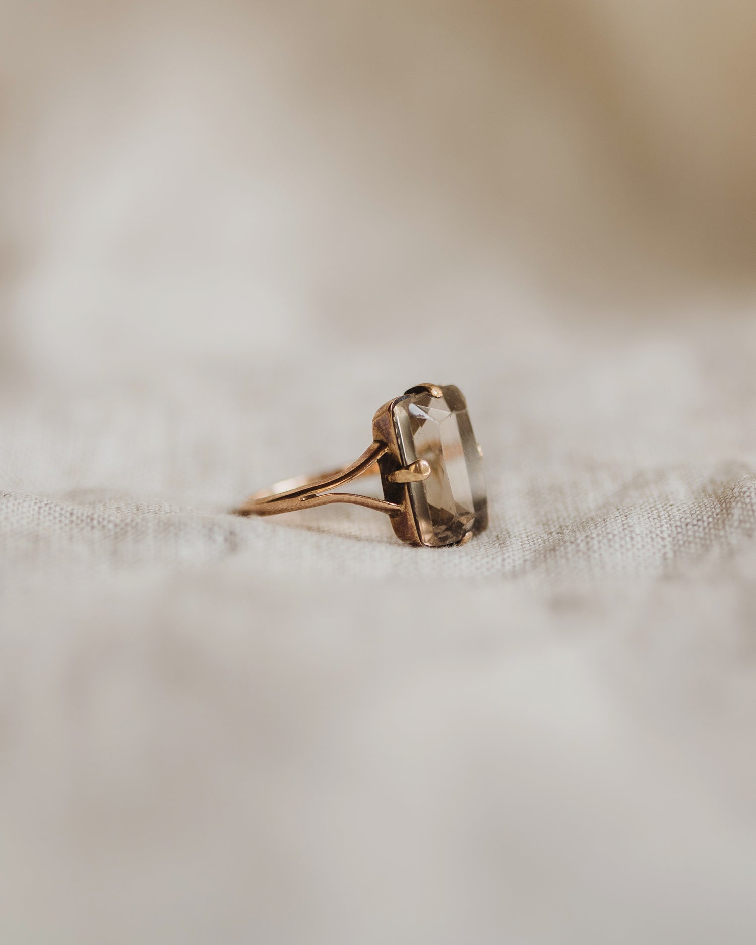 Evelyn 9ct Gold Smoky Quartz Ring