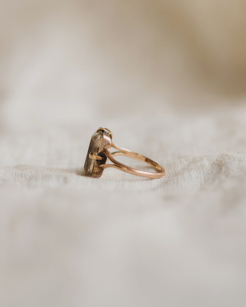 Evelyn 9ct Gold Smoky Quartz Ring