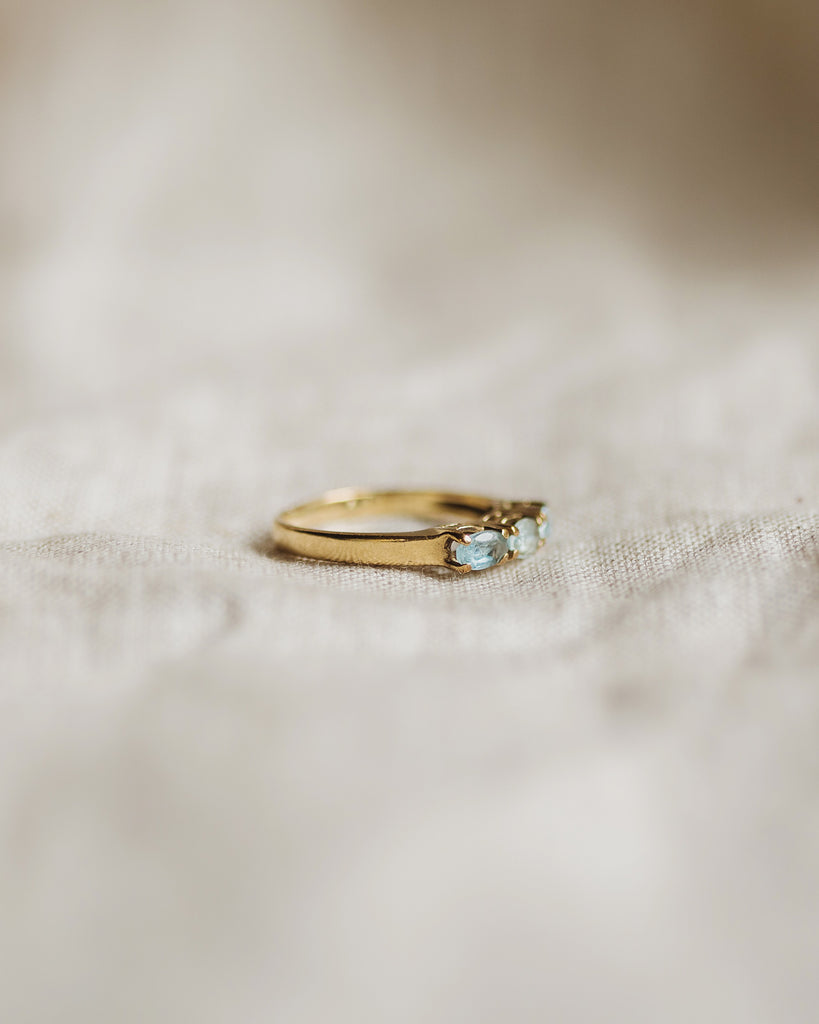 Margaux 8ct Gold Blue Topaz Ring