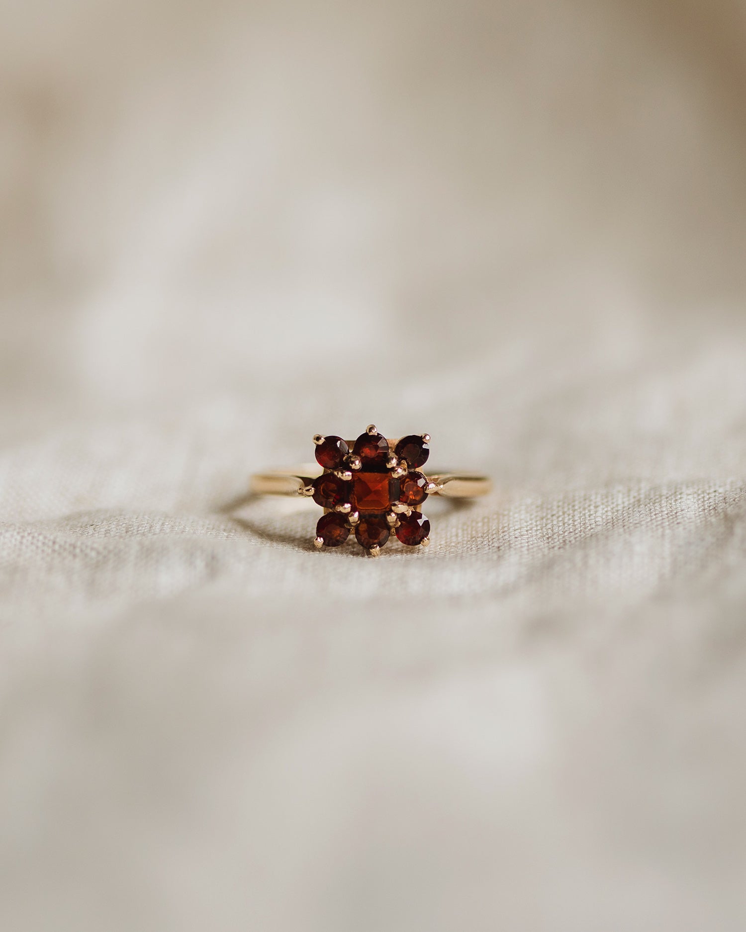 Image of Cosette 9ct Gold Garnet Ring