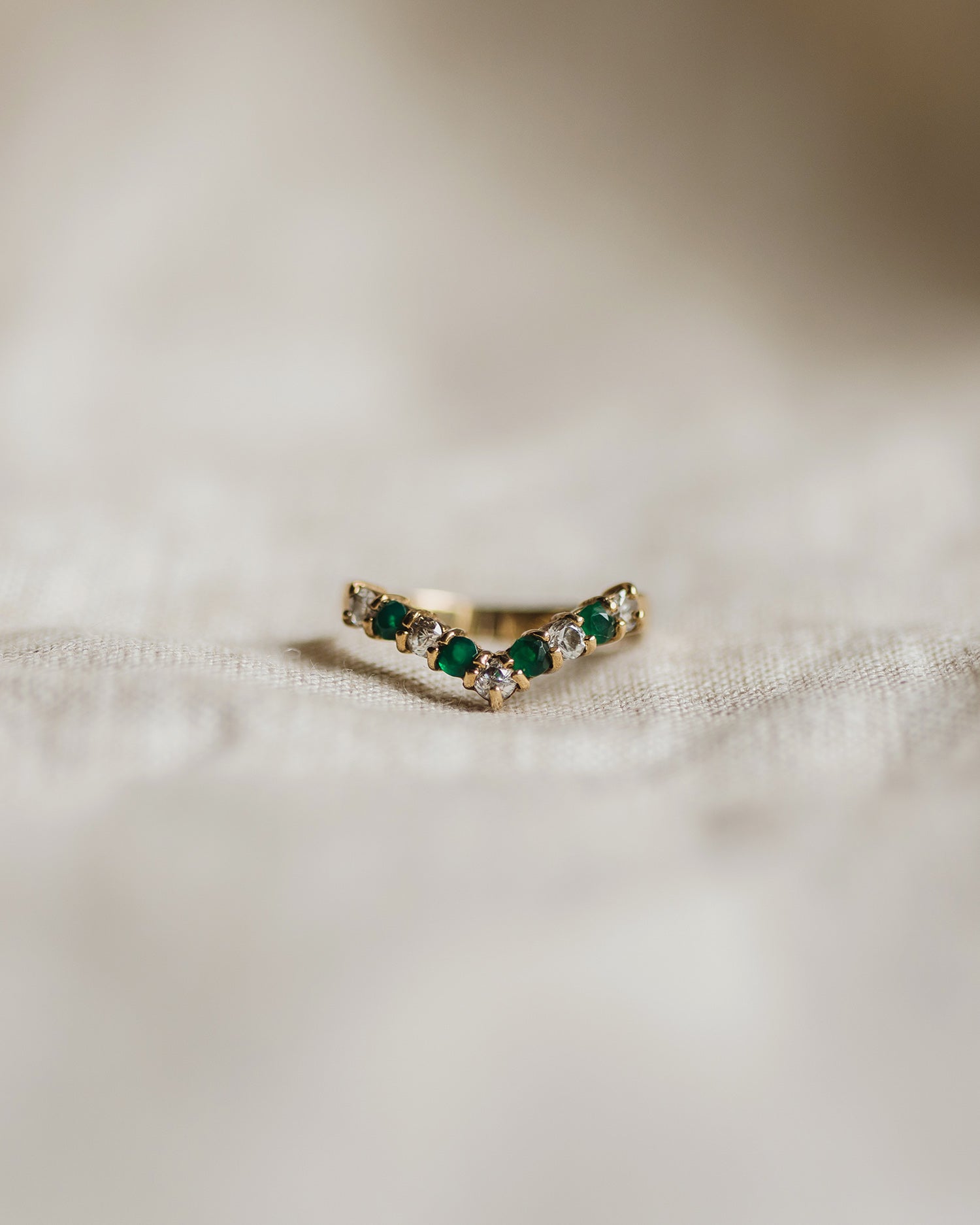 Image of Joyce 9ct Gold Emerald Ring