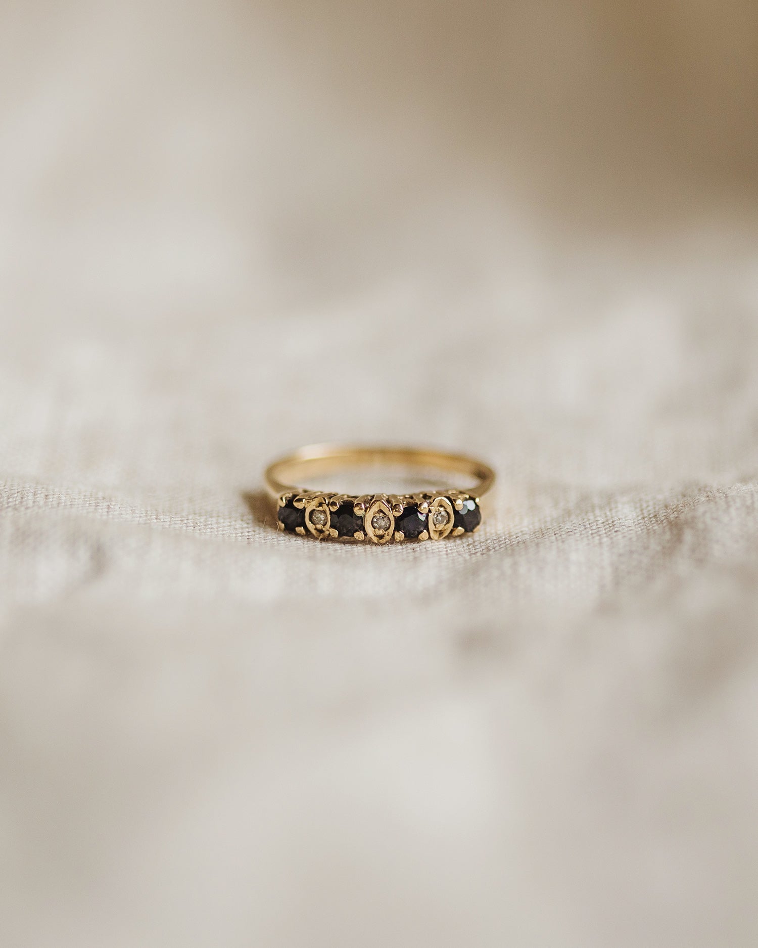 Image of Joan 9ct Gold Sapphire & Diamond Ring