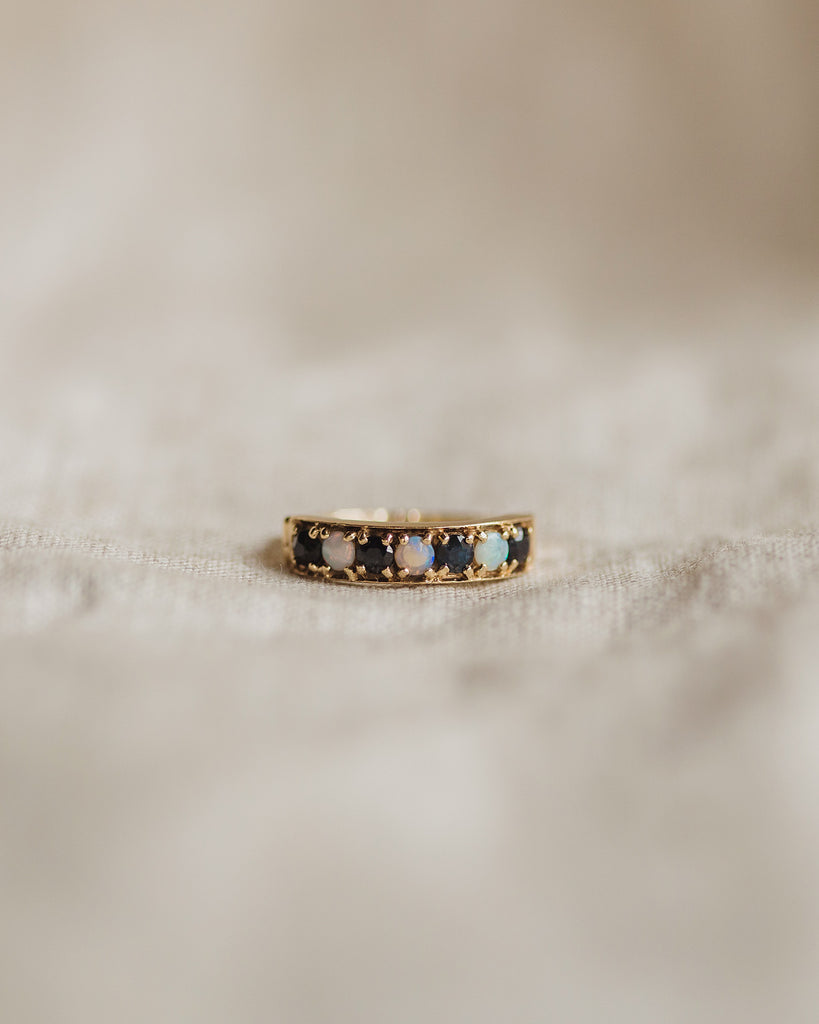 Adelaide 9ct Gold Opal & Sapphire Ring
