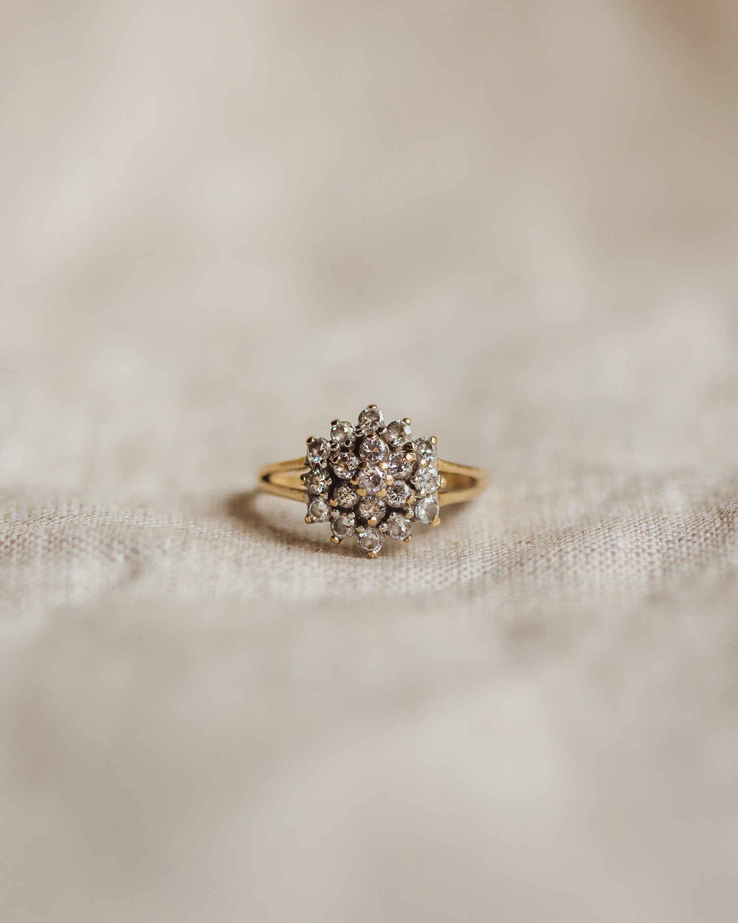 Image of Deloris 9ct Gold Cluster Ring