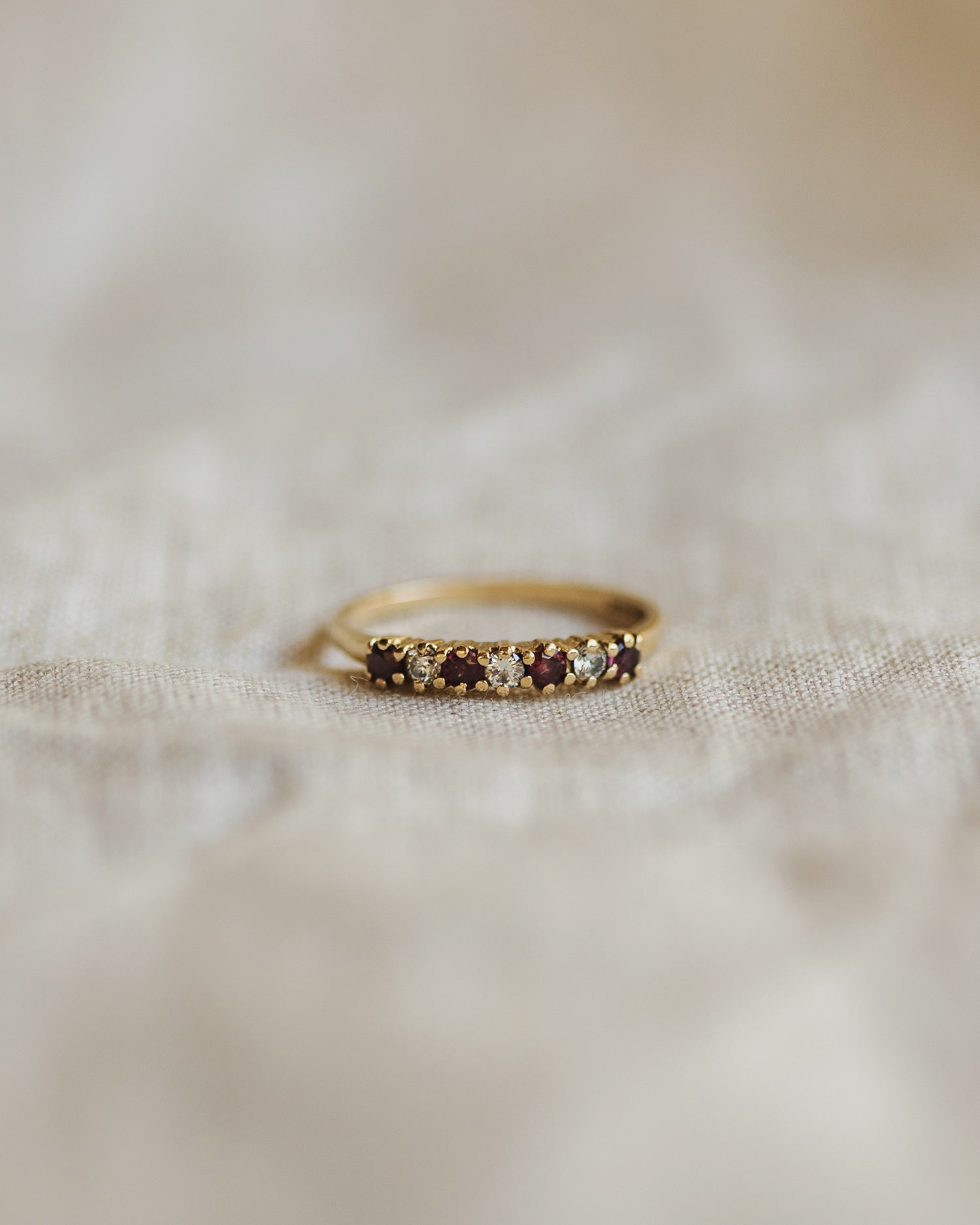 Image of Josephine 9ct Gold Ruby & Diamond Ring