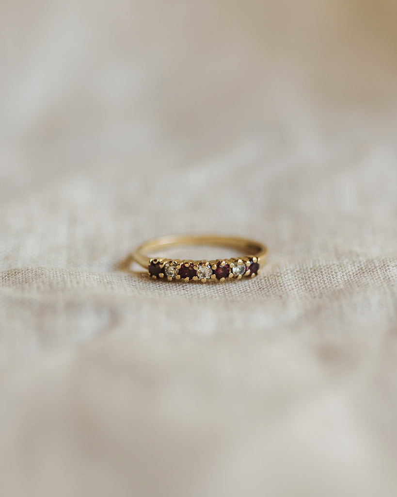 Josephine 9ct Gold Ruby & Diamond Ring
