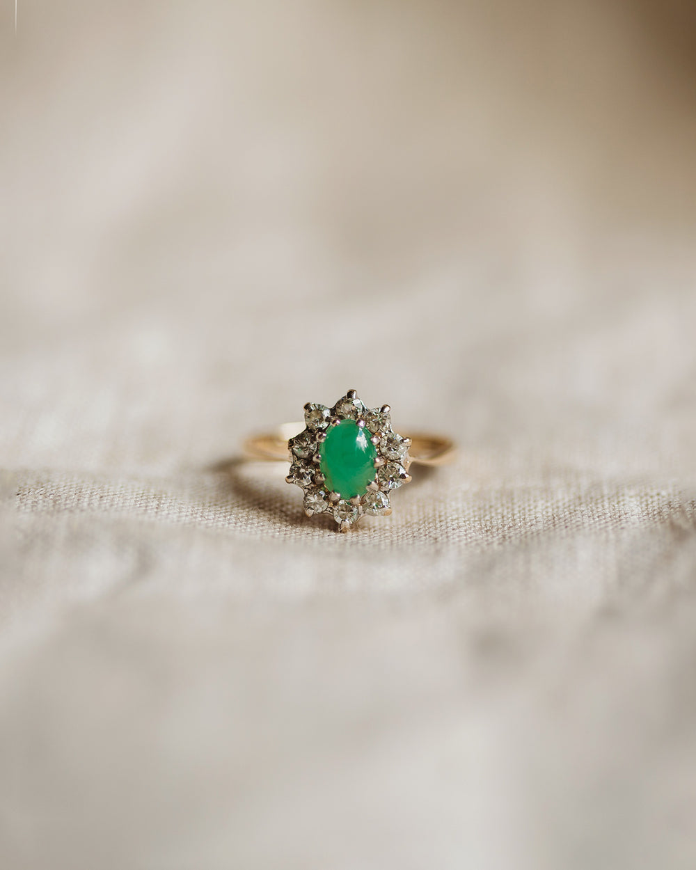 Iris 9ct Gold Jade Ring