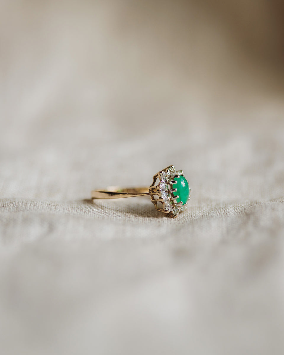 Iris 9ct Gold Jade Ring | Rock n Rose