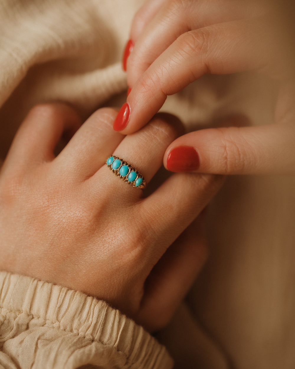 Maude 1916 18ct Gold Turquoise Ring