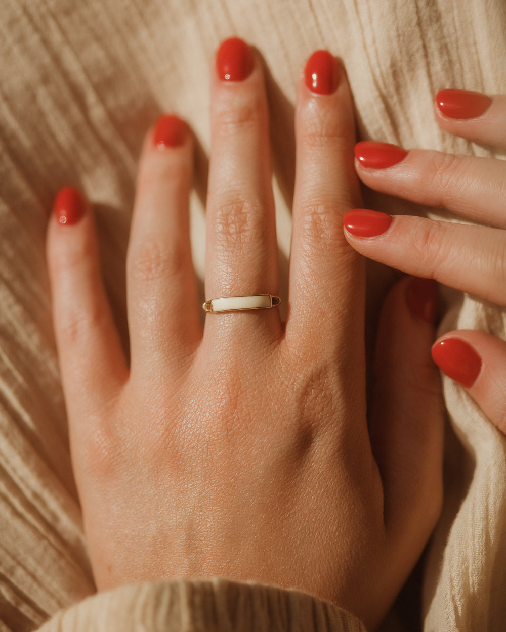 Quinn Vintage 18ct Gold Jade Ring