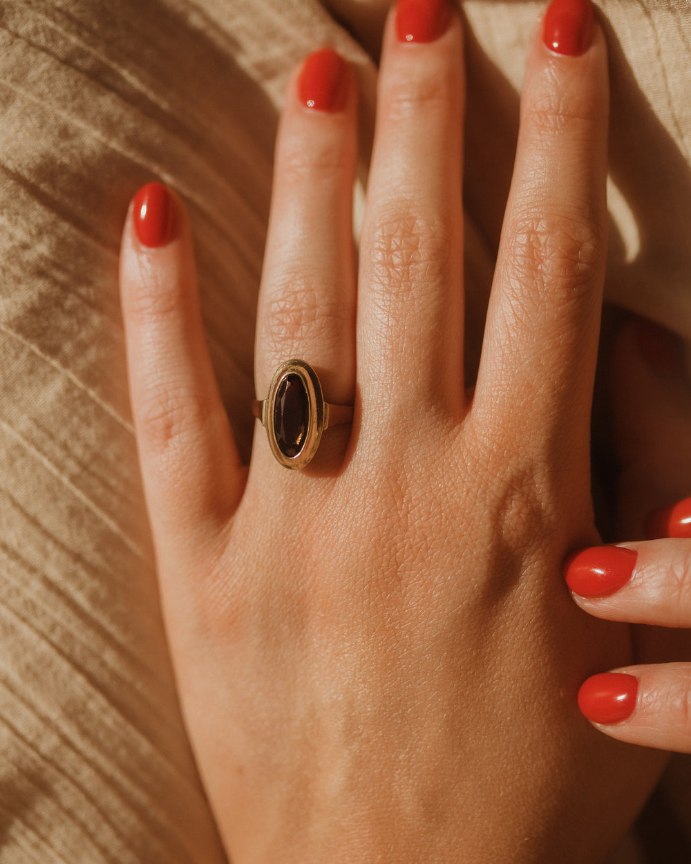 Edalyn Vintage 8ct Gold Smoky Quartz Ring