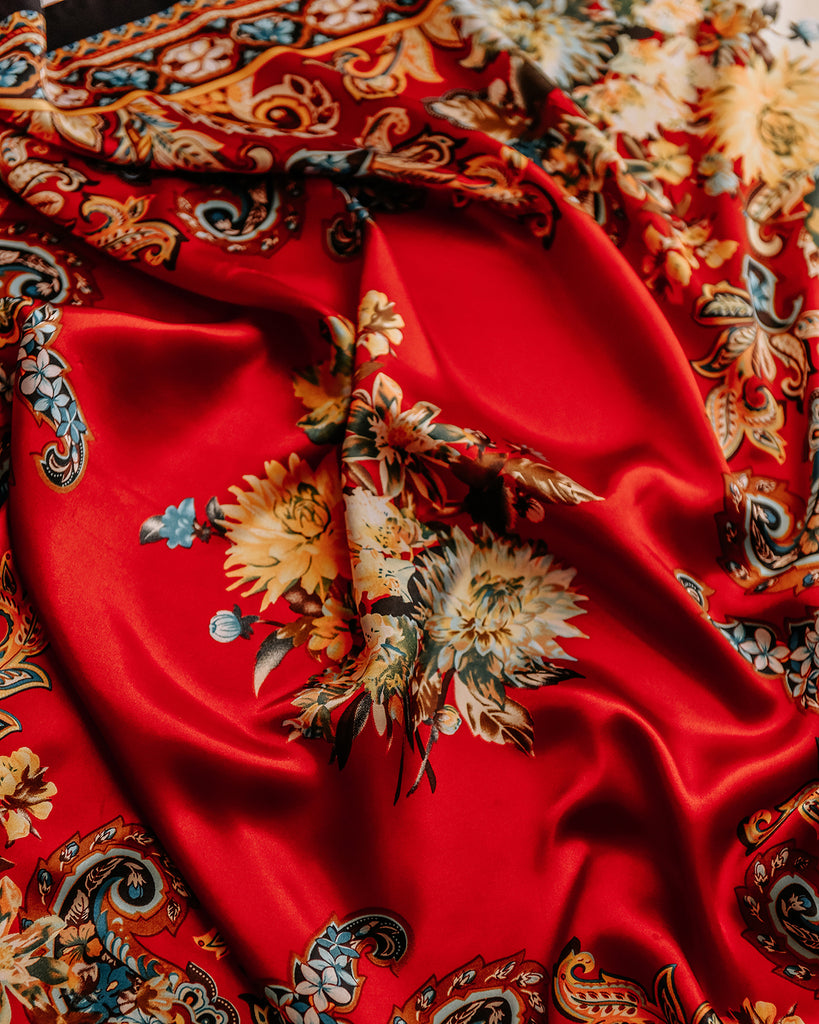 Agatha Floral & Paisley Square Scarf