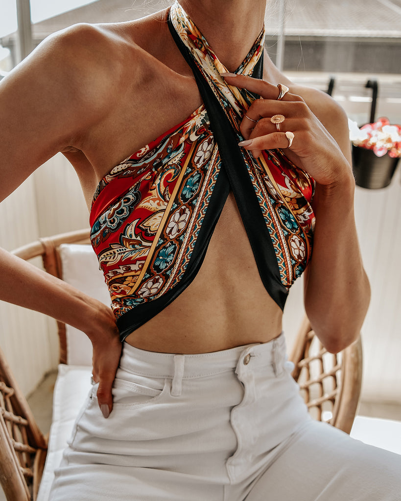 Agatha Floral & Paisley Square Scarf