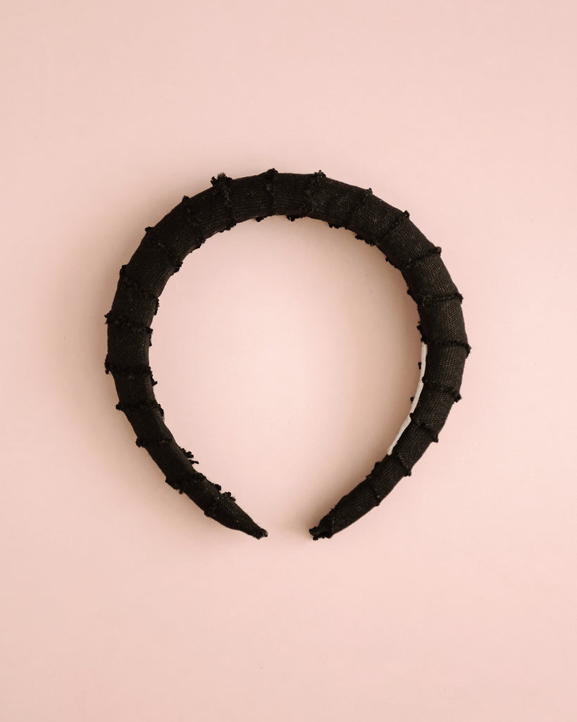 Alice Black Linen Headband