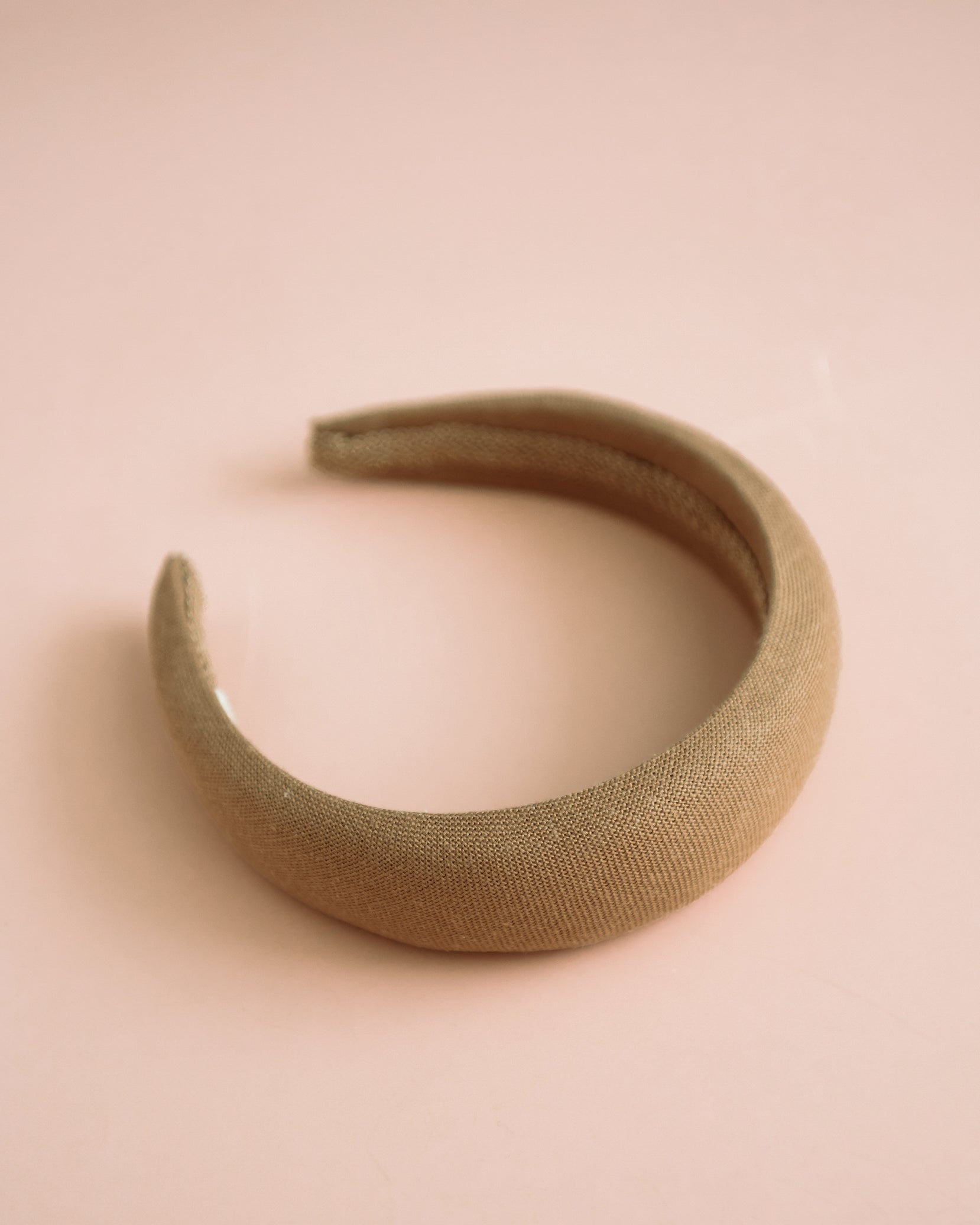 Vera Natural Linen Padded Headband