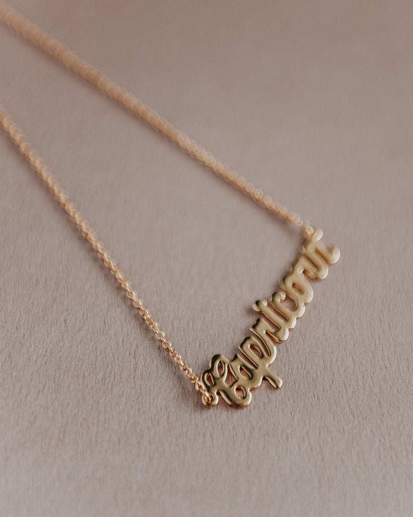 Capricorn Zodiac Nameplate Necklace