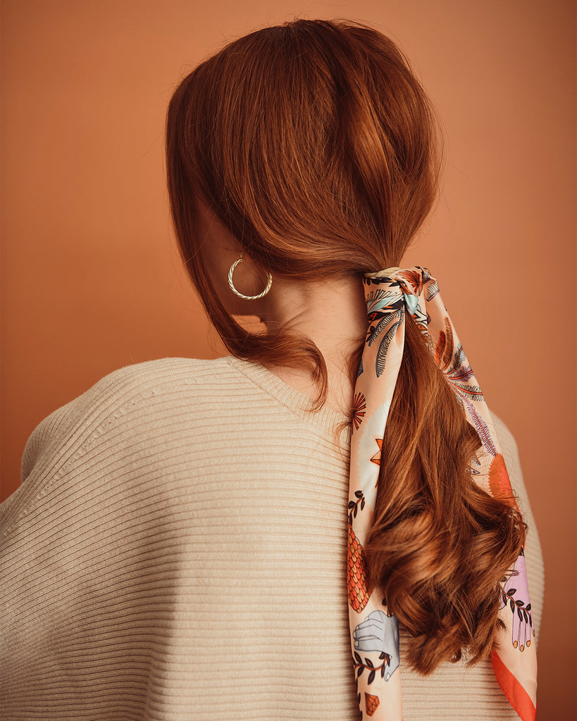 Cecily Hair Scarf - Peach