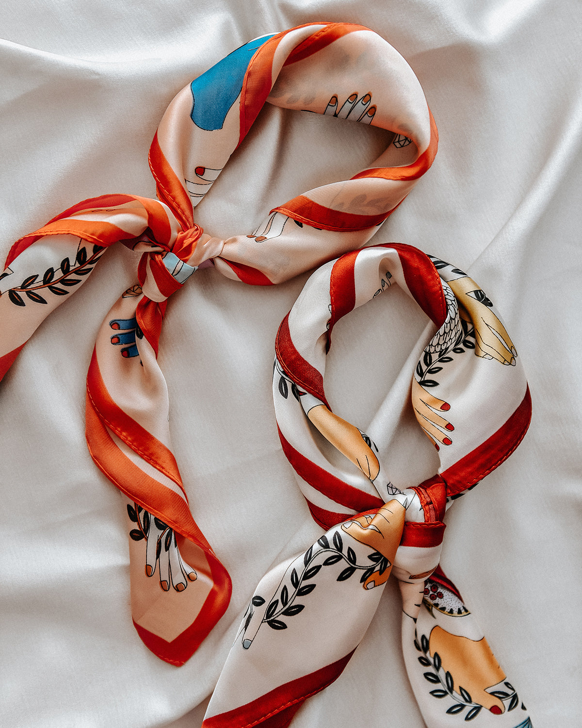Cecily Celestial Peach Square Scarf