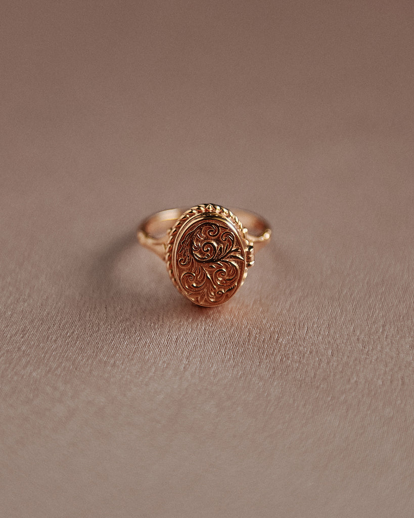 Claudia Gold Vermeil Locket Ring