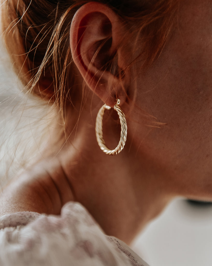 Etta Maxi Twisted Hoop Earrings