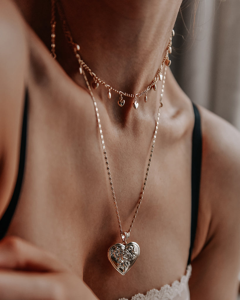 Miriam Heart Drop Necklace