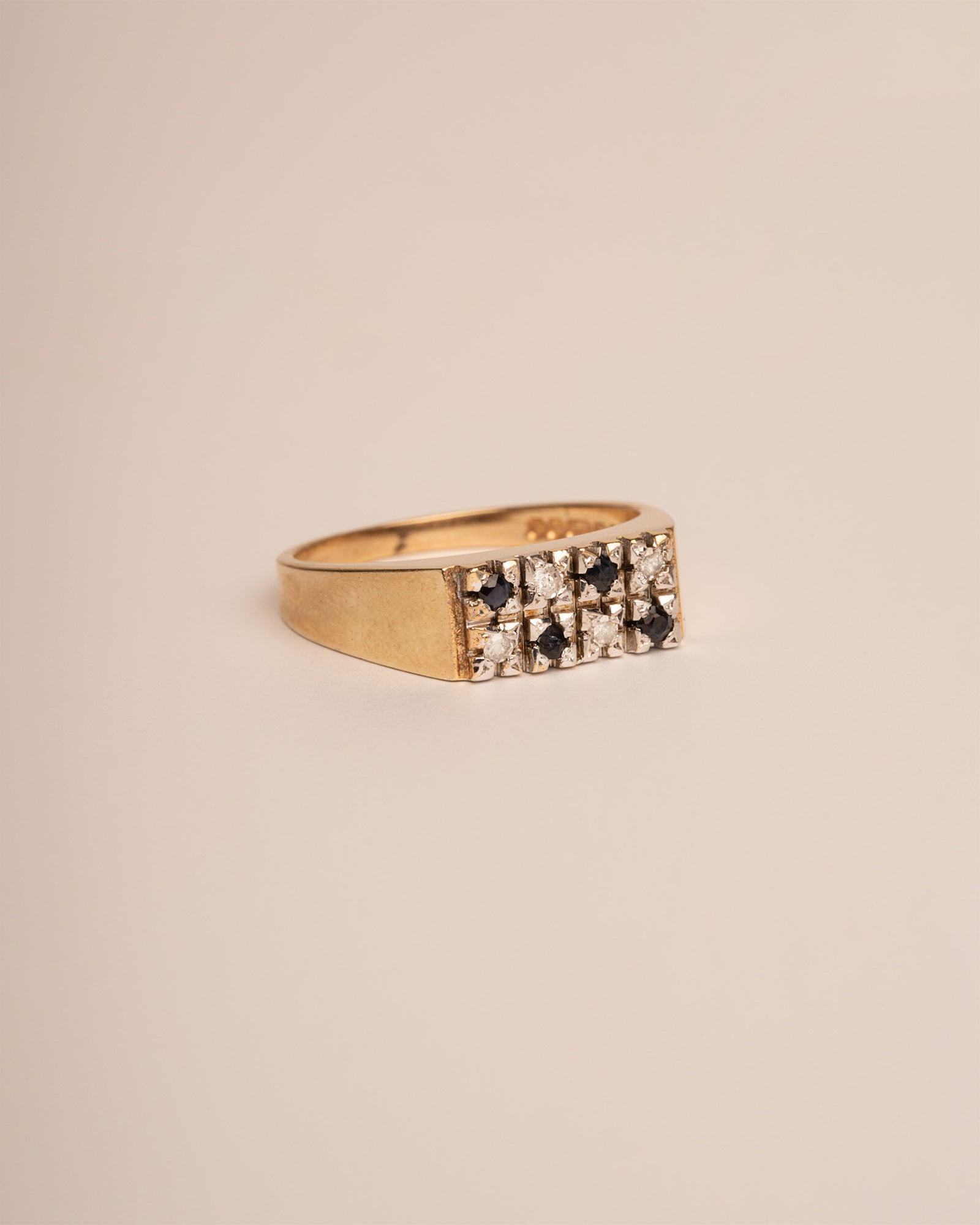 Glory 9ct Gold Sapphire & Diamond Signet Ring