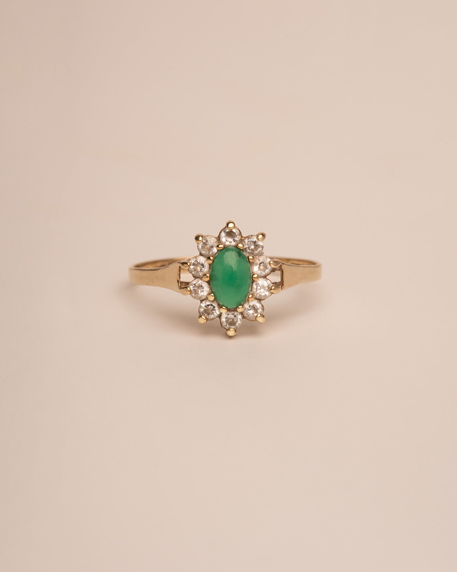 Image of Maggie 9ct Gold Emerald Cluster Ring