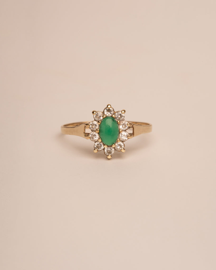 Maggie 9ct Gold Emerald Cluster Ring